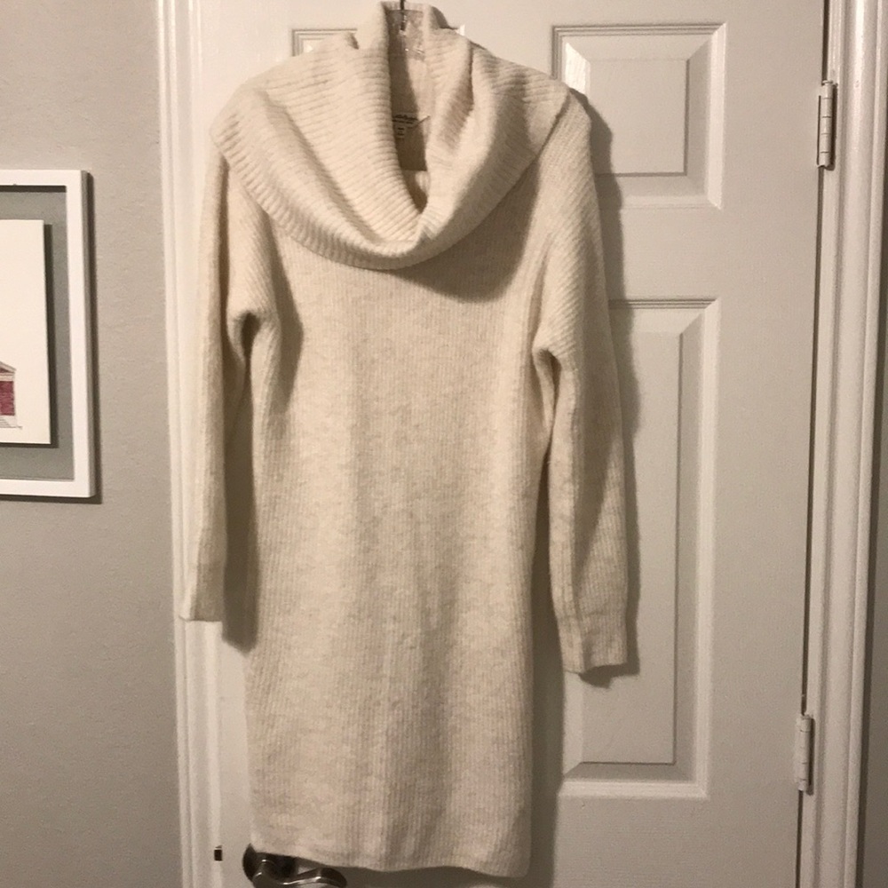 Beige sweater dress